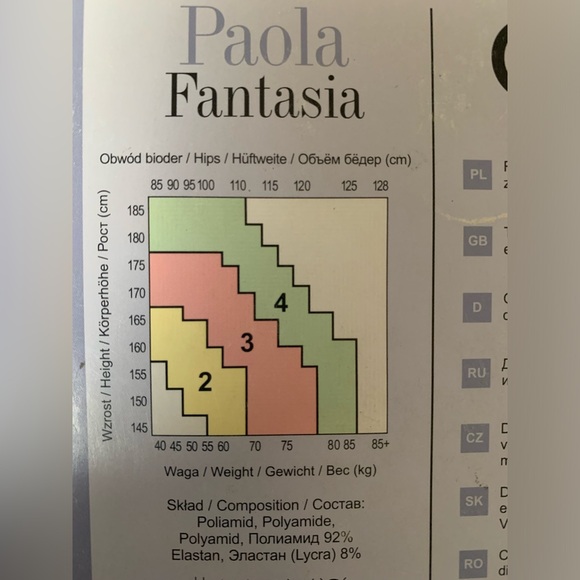 New Women’s Patterned Pantyhose. In Black Color. 
40 Den.
Size XS/Small (US). - Picture 3 of 4